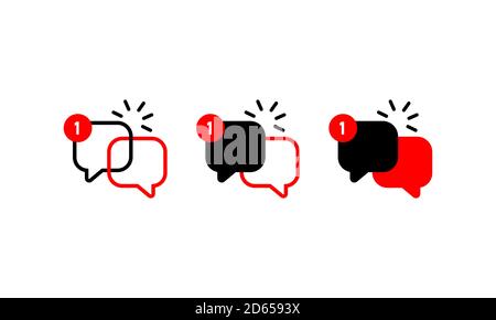 New message notification icon. Dialog symbol for your web site design, logo, app. Social media sign Stock Vector