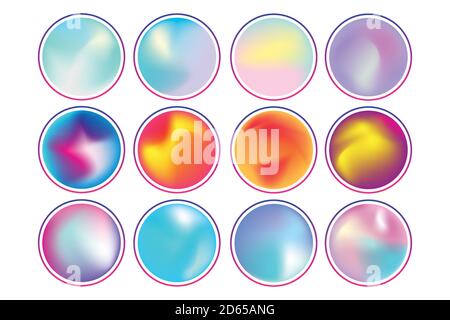 Set of Story Highlights Covers Icons. Colorful trendy gradient. Stock Vector