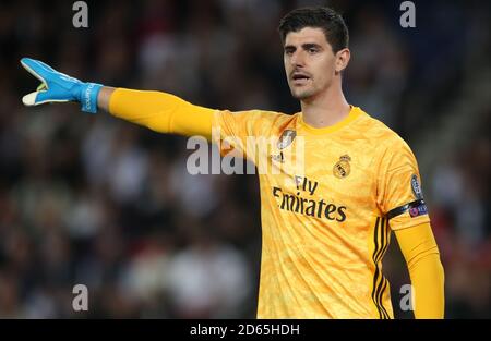 Real Madrid Goalkeeper Thibaut Courtois Celebrates Victory Following ...