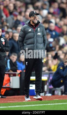 Liverpool manager Jurgen Klopp reacts Stock Photo