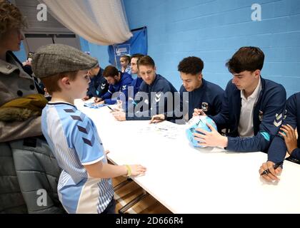 Guests and players at the Junior Sky Blues Christmas Party held at ...