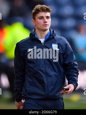 Preston North End's Ryan Ledson ahead of the match Stock Photo