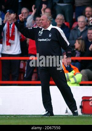 Nottingham Forest's manager Paul Hart directs his team during the game ...