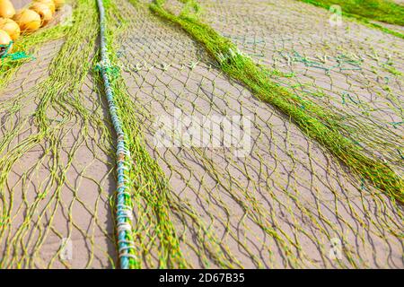 Fishing net surface , old vintage decor Stock Photo