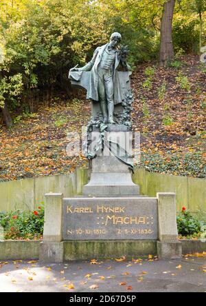 Karel Hynek Mácha statue in Prague Stock Photo