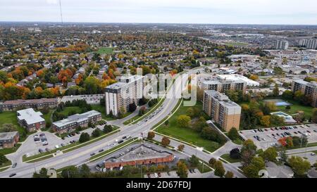 Oct 14 2020 - London Ontario Canada -  Westmount Aerial Fall Stock Photo