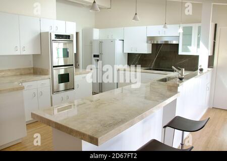 View of contemporary kitchen Stock Photo