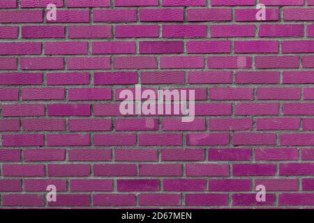 Purple brick wall seamless background texture image. Purple paint on ...