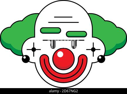 Smiling Joker Face Vector, illustration. Stock Photo