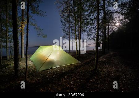 Tarp camping at Koli National Park, Joensuu, Finland