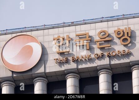 Korea. 14th Oct, 2020. The Bank of Korea, Oct 14, 2020 : General view of the Bank of Korea in Seoul, South Korea. Credit: Lee Jae-Won/AFLO/Alamy Live News Stock Photo