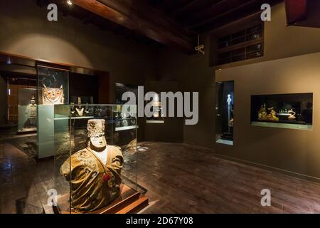 Pre-Columbian gallery of Larco museum, Larco herrera museum, 'Museo Arqueológico Rafael Larco Herrera', Lima, Peru,South America Stock Photo