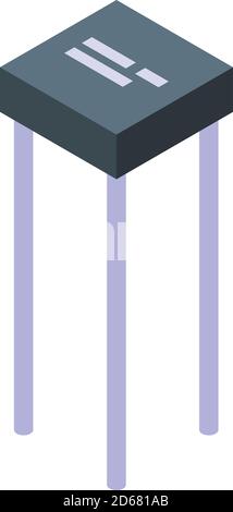 Diode icon, isometric style Stock Vector