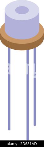 Diode light icon, isometric style Stock Vector