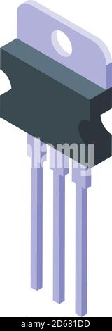 Diode controller icon, isometric style Stock Vector