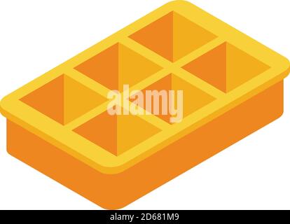 Cool ice cube tray icon, isometric style Stock Vector