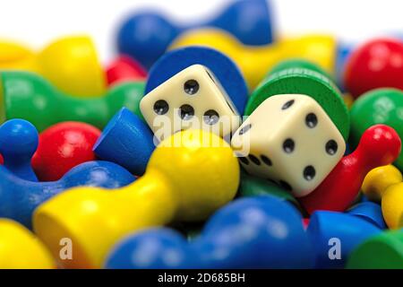 Play figures for various board games Stock Photo