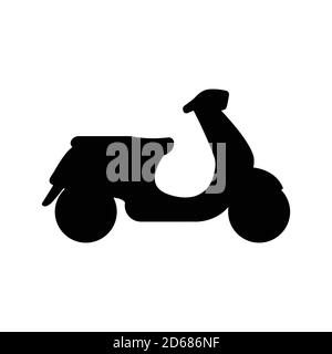 Motorcycle glyph icon. Design template vector Stock Vector