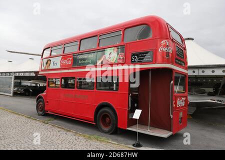 ISTANBUL, TURKEY - SEPTEMBER 20, 2020: Red Double Decker London Bus in Rahmi M. Koc Industrial Museum. Koc museum is industrial Museum dedicated to hi Stock Photo