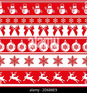 Red Traditional Christmas red seamless pattern Stock Vector