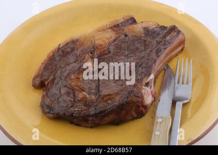 entrecote rib eye as meat gourmet food Stock Photo