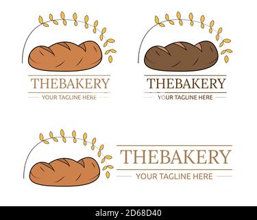 Illustration vector design of bread logo template for business or company Stock Vector