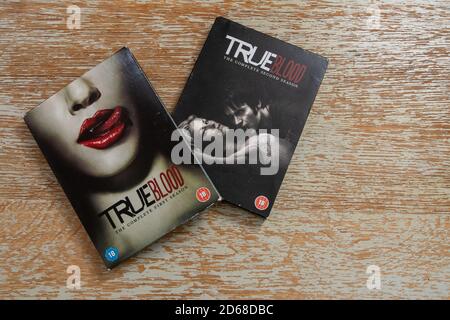 Seasons one and two HBO's vampire series True Blood Stock Photo
