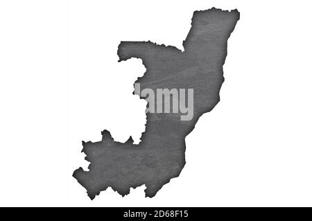 Map of Republic of the Congo on dark slate Stock Photo - Alamy