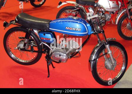 Old italian motorcycle: Moto Morini Corsarino ZZ 50 cc (1974) Stock Photo