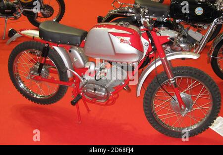 Old italian motorcycle: Moto Morini Corsarino Scrambler 50 cc (1968) Stock Photo