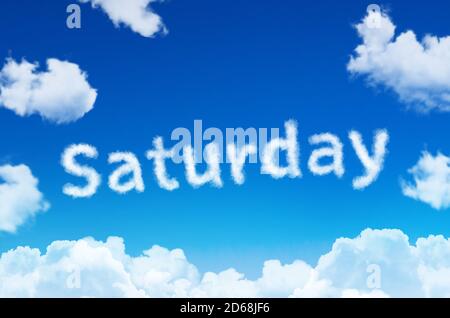 Happy Tuesday Spanish Sign Clouds Sky Stock Photo 217156597