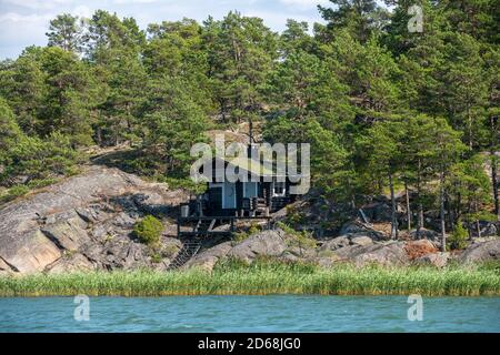 Landscape of the region of Southwest Finland where there are thousands of islands, at the crossing of the Gulf of Finland and the Gulf of Bothnia. Arc Stock Photo