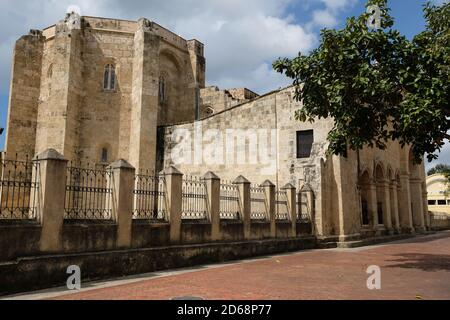Dominican Republic Santo Domingo - Basilica Cathedral of Santa Maria la Menor Stock Photo