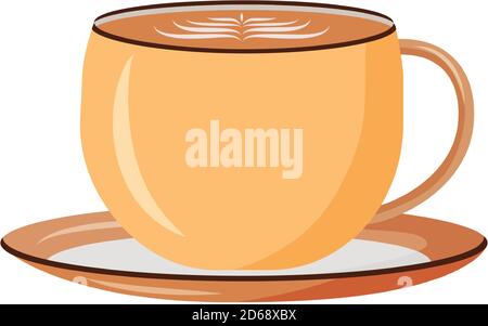 Cappuccino cartoon vector illustration Stock Vector