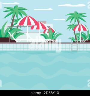 Resort flat vector illustration Stock Vector