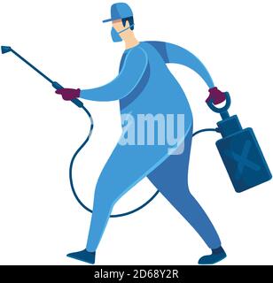 Disinfector flat color vector faceless character Stock Vector