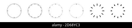 Clock icon set. Time clock icons collection. Line clocks symbol isolated on white background. Stock Vector