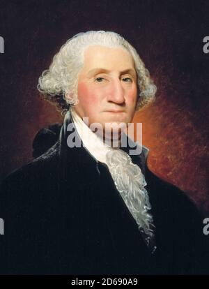 George Washington (1732-1799), 1st President of the United States, portrait painting by William Winstanley, circa 1803 Stock Photo