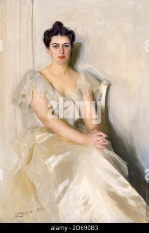 Frances Folsom Cleveland (1864-1947), the youngest ever First Lady of the United States, portrait painting by Anders Leonard Zorn, 1899 Stock Photo