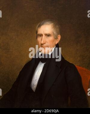 William Henry Harrison (1773-1841), American military officer and politician who served as the 9th President of the United States, portrait painting by Albert Gallatin Hoit, 1840 Stock Photo