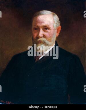 Benjamin Harrison (1833-1901), American politician who served as the 23rd President of the United States, portrait painting by William Thomas Mathews, 1899 Stock Photo