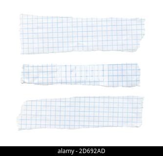 Math torn papers isolated on white background Stock Photo