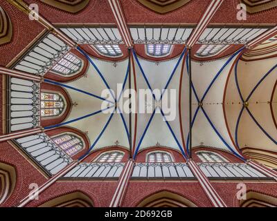 The minster in Bad Doberan near Rostock. A masterpiece build in north german brick high gothic style.  Europe,Germany, Rostock Stock Photo