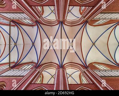 The minster in Bad Doberan near Rostock. A masterpiece build in north german brick high gothic style.  Europe,Germany, Rostock Stock Photo