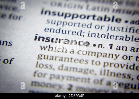 Insurance Sentence The word