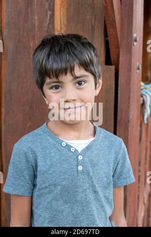 Istanbul, Turkey - July 27, 2019: Adorable kid boy on the street of Turkey. Stock Photo