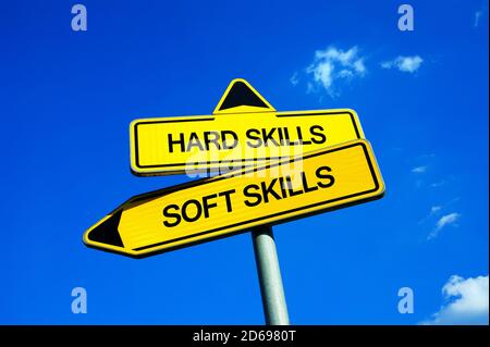 Comparison of hard and soft skills Stock Photo - Alamy