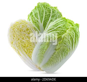 Fresh chinese cabbage isolated on white background Stock Photo