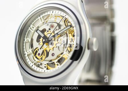 swatch automatic skeleton watch