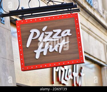 Pizza Hut Restaurant, The Strand, London, United Kingdom Stock Photo